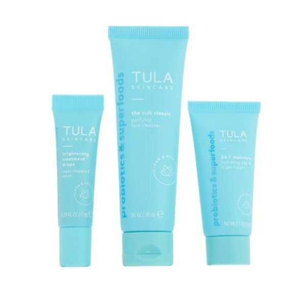 Tula Skincare Gift Set 3pc, Purifying Cleanser, Vitamin C Serum, Night Cream - Picture 6 of 9